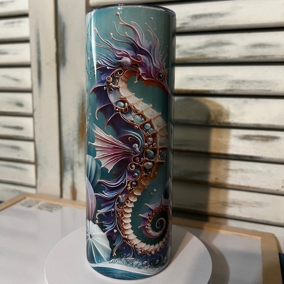 Colorful Creatures 20oz Sublimated Stainless Steel Tumbler with Lid & Straw - Picture 4 of 9